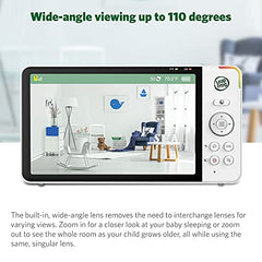 LeapFrog LF915HD Video Baby Monitor with 5” 720p HD LCD Display, 360° Pan & Tilt with 8X Zoom Camera, Color Night Vision, Night Light, Two-Way Intercom, Smart Sensors