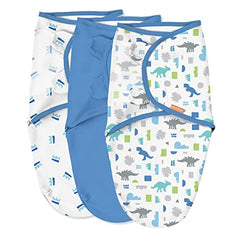 SwaddleMe Original Swaddle – Size Large, 3-6 Months, 3-Pack (Dino Time) Easy to Use Baby Swaddle Wrap Keeps Baby Cozy and Secure and Helps Prevent Startle Reflex