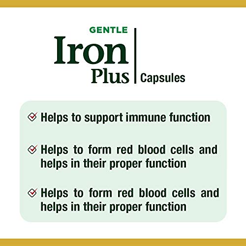 Nature's Bounty Gentle Iron Plus, Helps Prevent Iron Deficiency Anemia, 28 Mg, 150 Capsules