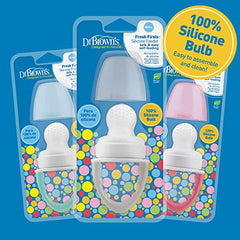 Dr. Brown's Fresh First Silicone Feeder, Mint & Grey, 2 Pack