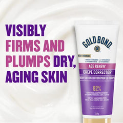 Gold Bond Age Renew Crepe Corrector 226g Body Lotion - Visibly Firms, Tightens, Hydrates Dry, Crepey Skin - Formulated with 7 Moisturizers & 3 Vitamins - Omega Fatty Acids, Antioxidants, Botanicals