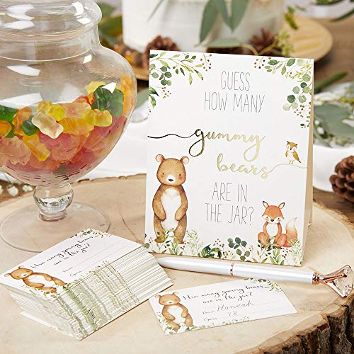 Kate Aspen Woodland Baby, One Size, Shower Advice Card & Game (Set of 50), 28530NA