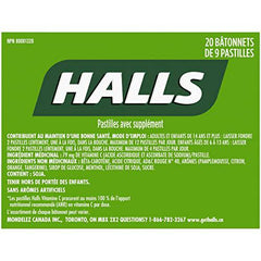 Halls Vitamin C Assorted Citrus Cough Drops 9 count, 20 Packs