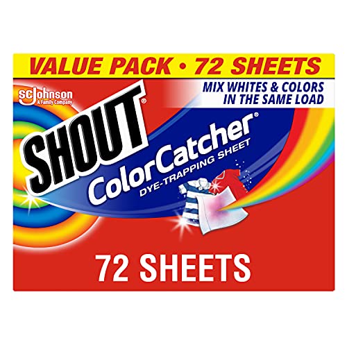 Shout Color Catcher Sheets for Laundry, Maintains Clothes Original Colors, 72 Count