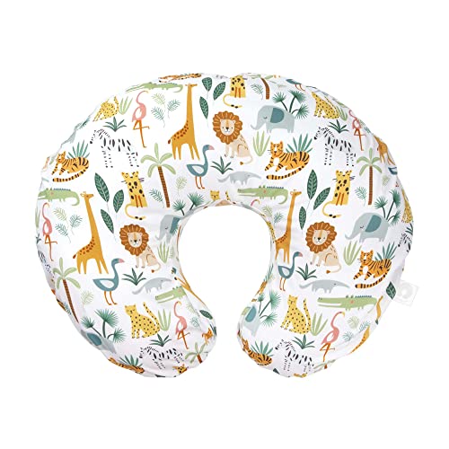 Boppy Nursing Pillow Cover, Colorful Wildlife, Cotton Blend, Fits The Original Support Boppy Pillow for Breastfeeding, Bottle Feeding, and Bonding, Cover Only, Nursing Support Pillow Sold Separately