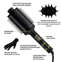 HOT TOOLS Professional Black Gold Multi-Styler Heated Hair Brush