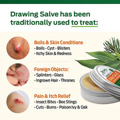 Amish Origins Drawing Salve Ointment 1oz, ingrown Hair Treatment, Boil & Cyst, Splinter Remover, Bug and Spider Bites, bee Sting, Mosquito bite Itch Relief, Poison Ivy, by Owell Naturals