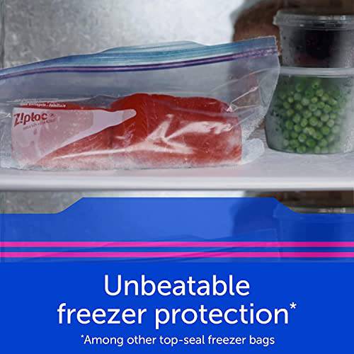 Ziploc Medium Food Storage Freezer Bags, Grip 'n Seal Technology for Easier Grip, Open, and Close, 19 Count - Zecoya