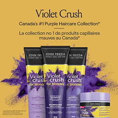 John Frieda Violet Crush Toning Shampoo for Blonde Hair | Intense Purple Shampoo for Brass Repair of Natural and Colour-Treated Blonde Hair | Pack of 2