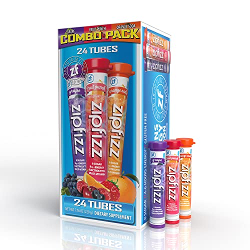 Zipfizz Energy Drink Mix, Electrolyte Hydration Powder with B12 and Multi Vitamin, Combo Pack (24 Pack)