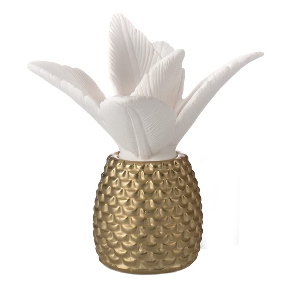 Ellia Palm Queen Porcelain Aroma, Cordless Pineapple Essential Oil Diffuser, Gold