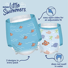 HUGGIES Swim Diapers, Size 4 Medium, Huggies Little Swimmers Disposable Swimpants, 18 ct