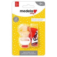 Medela Baby Pacifier Clip Holder | BPA-Free | Lightweight & Opens with One Hand | Universal Design fits most pacifiers | Red