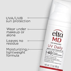 EltaMD UV Daily Broad-Spectrum SPF 40 Moisturizing Facial Sunscreen, 1.7 oz