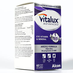 VITALUX® Advanced, Ocular Multivitamin, Age-Related Macular Degeneration Supplement with AREDS 2, AMD, 60 Capsules