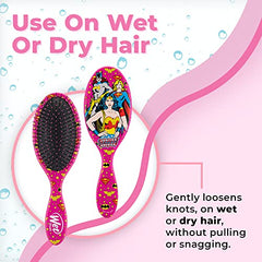 Wet Brush Original Detangler Hair Brush - Justice League, (Wonder Woman, Batgirl, & Supergirl) - Comb for Women, Men & Kids - Natural, Straight, Thick and Curly Hair - Pain-Free for All Hair Types