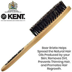 Kent natural shine Brush, Oval Head, Pure Bristle, 1 Count