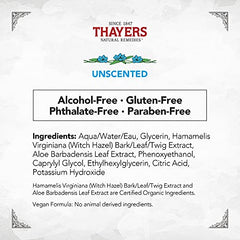 THAYERS Alcohol-Free Witch Hazel Unscented Face Toner Skin Care with Aloe Vera, Natural Gentle Facial Toner, for All Skin Types, Duo Pack (2 x 355mL)