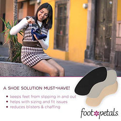 Foot Petals Unisex's Back of Heel Cushion, Combo, 3 Pairs (6-Pack)