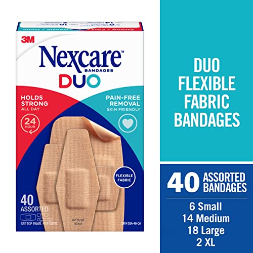 Nexcare™ Duo Bandages DSA-40-CA, Assorted Sizes, 40/pack