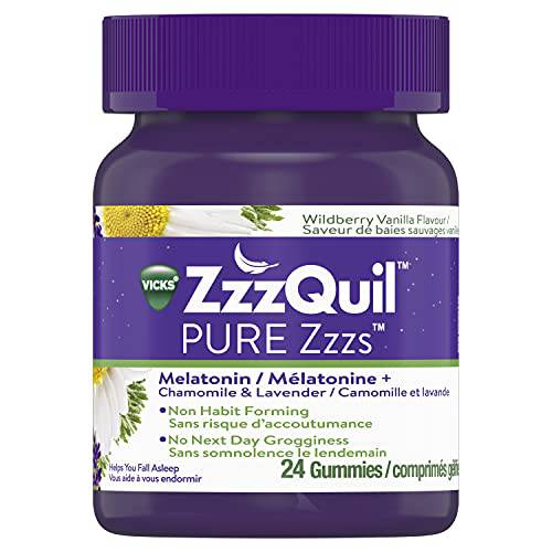 ZzzQuil PURE Zzzs Melatonin Sleep Aid, 24 Gummies