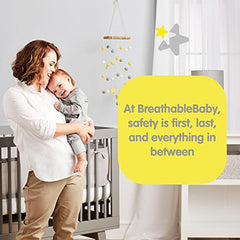 BreathableBaby, Breathable Mesh Liner For Cribs with 52"x28" (132x71cm) Mattress, Safari Fun Too, Classic 3mm Mesh, Covers 3 or 4 Sides, Safety Tested & Trusted (Not for Mini Cribs)