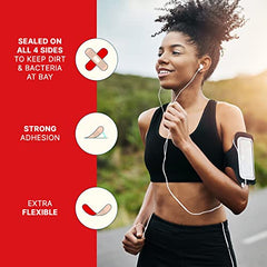 Elastoplast Flexible Fabric Bandages, 40 Strips, Assorted Sizes, beige | Extra Flexible | Adapts to all your movements | Strong Adhesion | Breathable Material | Water-repellent | Bacteria Shield | Latex Free
