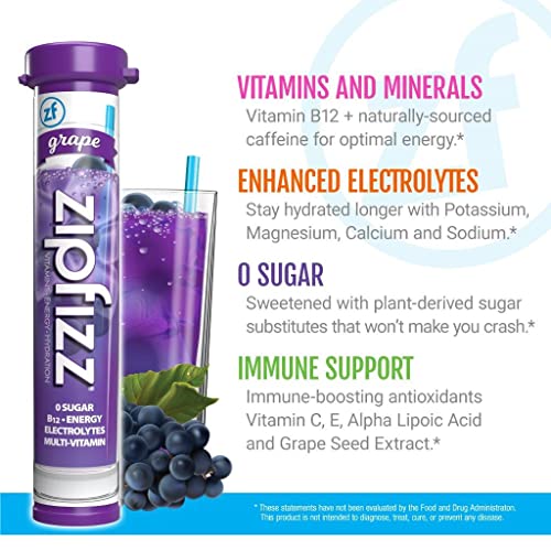 Zipfizz Energy Drink Mix, Electrolyte Hydration Powder with B12 and Multi Vitamin, Combo Pack (24 Pack)