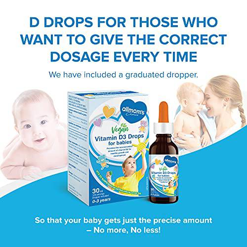 Vitamin D Drops 400IU, 0 to 3 Year Olds, 30 ml - Allmom's Choice