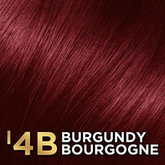 L'Oreal Paris Superieur Preference Infinia Permanent Hair Color, 4B Burgundy, 100% Grey Coverage, Hair Dye, with Colour Refresher, 1 EA (Packaging May Vary)