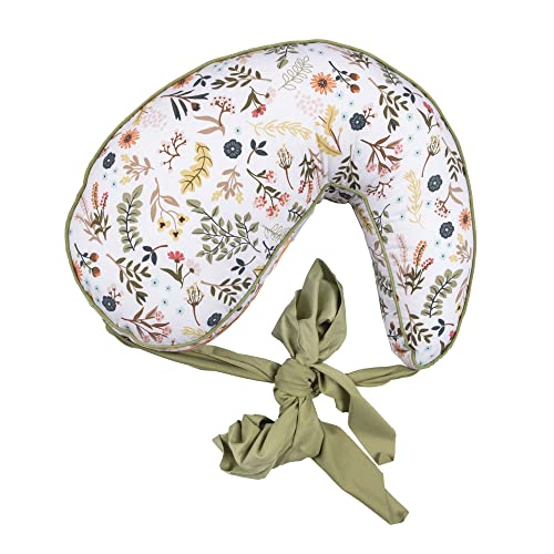 Boppy Anywhere Nursing Pillow Support, Sage and Spice Floral with Stretch Belt that Stores Small, Breastfeeding and Bottle-feeding Support at Home and Travel, Plus Sized to Petite, Machine Washable