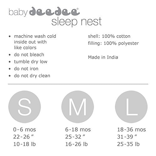 baby deedee Sleep Nest Sleeping Sack, Warm Baby Sleeping Bag, fits Newborns and Infants, Sugar Plum, Small (0-6 Months)