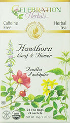Celebration Herbals Hawthorn Leaf and Flower Tea Organic 24 Tea Bag, 36Gm