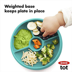 Oxo Tot Silicone Divided Plate Teal