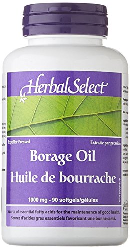 Herbal Select Borage Oil 1000mg Softgels, 90 Count