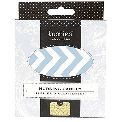 Kushies Baby Nursing Canopy, Blue Chevron