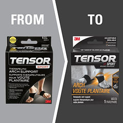 Tensor Therapeutic Arch Support - Adjustable - Right and Left - Black