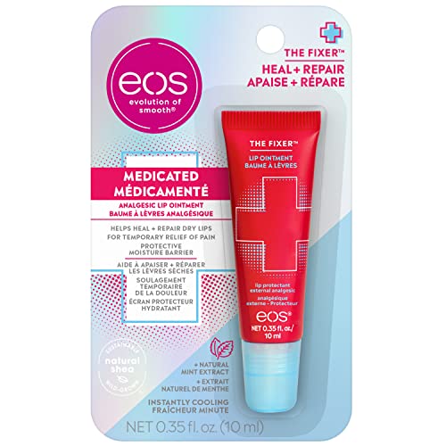 eos the Fixer Medicated Lip Balm Oinment, Lip Care to Prepare and Protect Dry Lips, Mint, 10ml