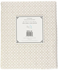 Ben & Noa Percale Fitted Crib Sheet, Linen Mini Print