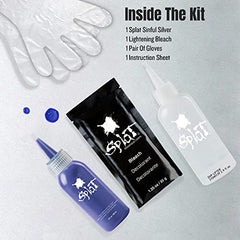 SPLAT Sinful Silver Hair Dye Kit – Semi Permanent Color Lasts Up to 30 Washes