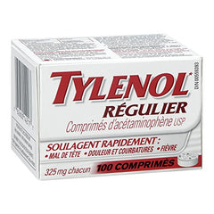 Tylenol Regular Strength 325mg Tablets 100 count