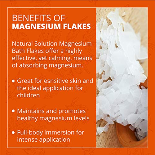 Natural Solution Pure Magnesium Chloride Flakes, Therapeutic Grade, Ideal for Body & Foot Soak - 700 g