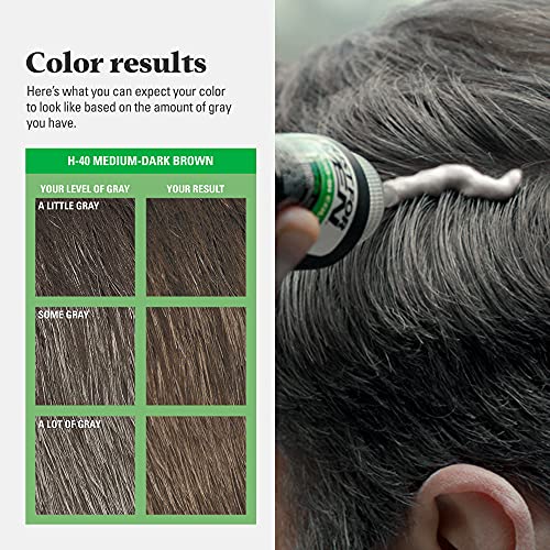 Just For Men Shampoo-In Color, Grey Hair Coloring for Men - Medium-Dark Brown, H-40 (1 Count)