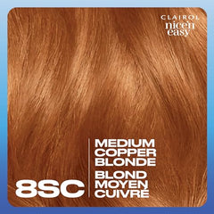 Clairol Nice'n Easy Permanent Hair Dye, 8SC Medium Copper Blonde Hair Color, 1 Count