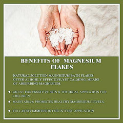 Natural Solution Pure Magnesium Chloride Flakes, Therapeutic Grade, Stress Relief and Relaxation - 0.77 lbs