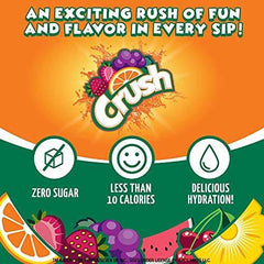 Orange Crush- Powder Drink Mix - Sugar Free & Delicious, Makes 72 flavored water beverages