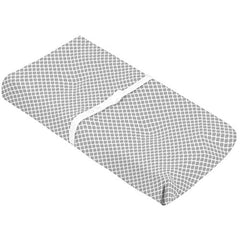 Kushies Baby Contour Change Pad Cover Ultra Soft 100% Cotton Flannel, Made in Canada, Grey Lattice