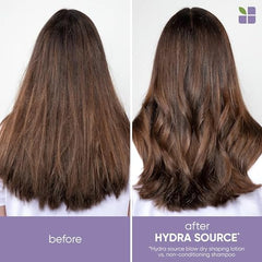 Biolage Hydra Source Blow Dry Shaping Lotion | Heat Protectant | Hydrates & Provides Long-Lasting Style | With Aloe & Hyaluronic Acid | Vegan & Cruelty-Free | Paraben & Silicone Free | 150ML