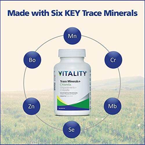 VITALITY Trace Minerals + Chlorella | 30 Vegetable Capsules (30 Days)