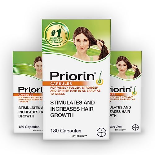 Priorin Hair Growth Vitamins With Biotin - Hair Vitamins To Stimulate Hair Growth For Men And Women, Decrease Of Hair Loss After Washing, Contains Biotin For Hair Growth, 3x60 Count, 3 Month Supply